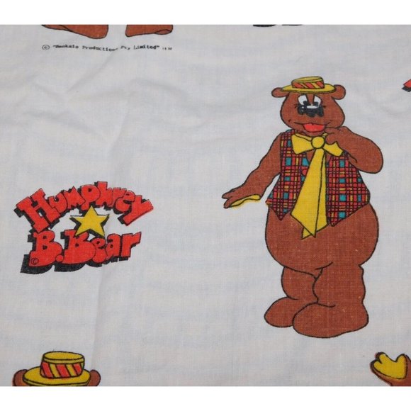 VTG 1990 Australia Kids TV HUMPHREY B BEAR Twin Reversible Duvet Cover - Picture 11 of 12